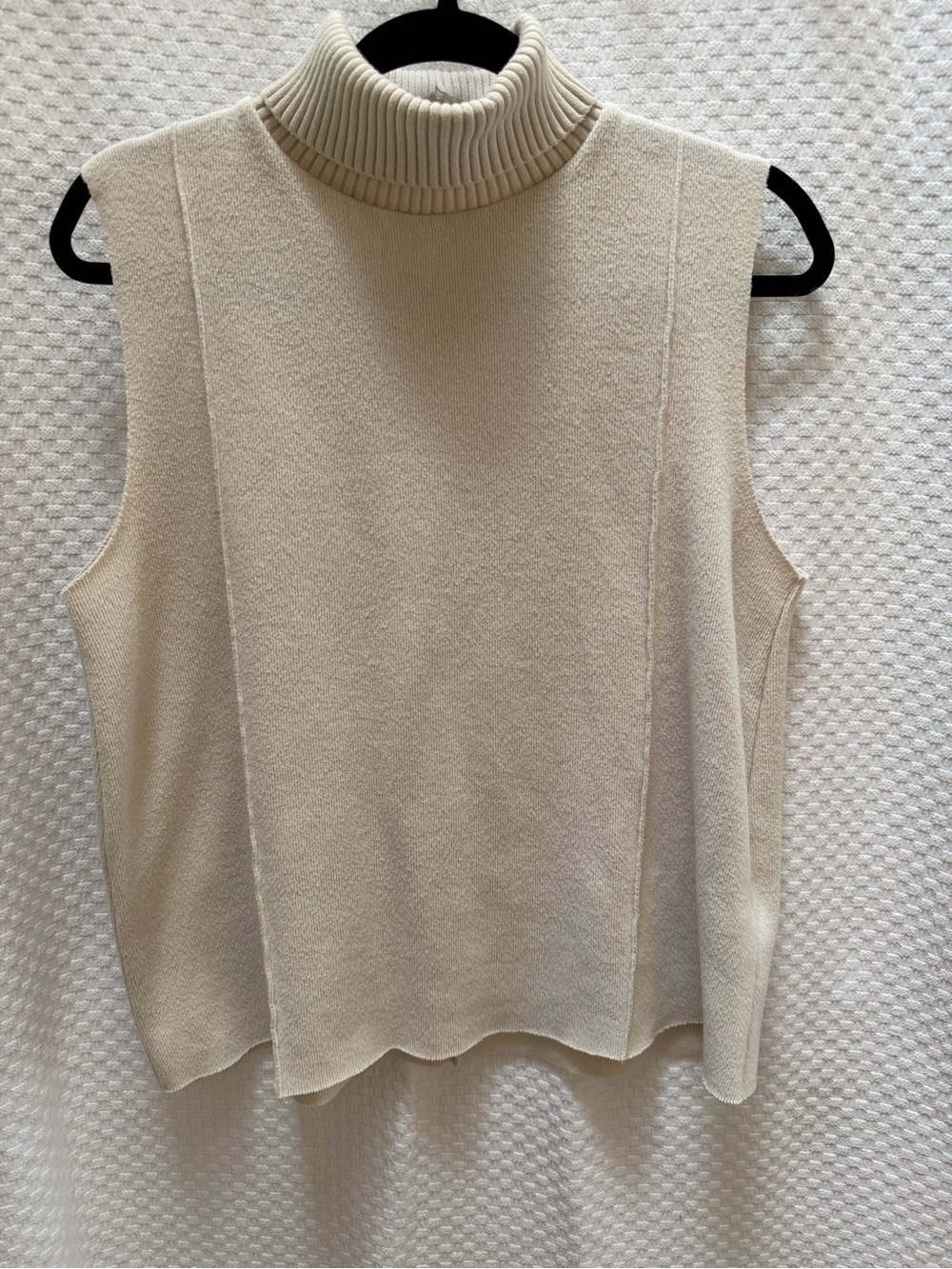 Zara Sleeveless Turtleneck Tank Top in Cream